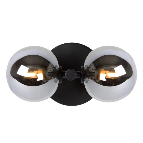 Lucide TYCHO - Lámpara de pared - 2xG9 - Negro - detalle 2